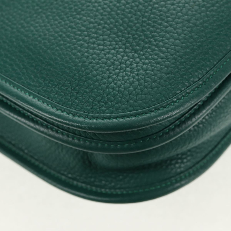 【日本直送】愛馬仕 Evelyn 3 PM 單肩包 Taurillon Clemence 綠色 正品 BA6847A-16