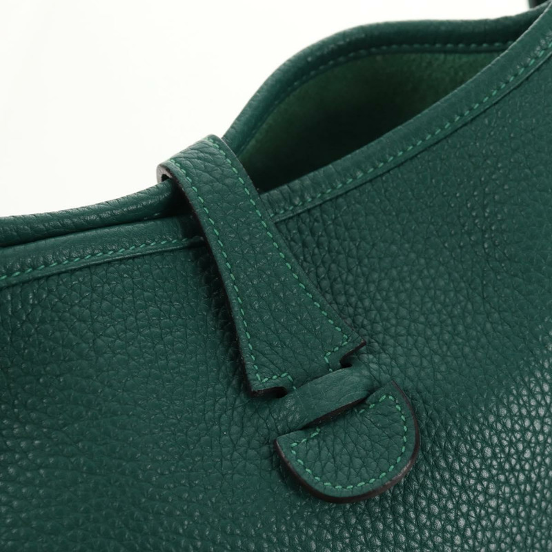 【日本直送】愛馬仕 Evelyn 3 PM 單肩包 Taurillon Clemence 綠色 正品 BA6847A-18