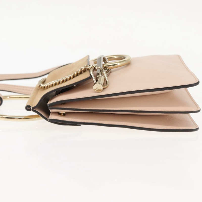 【日本直送】Chloe Fay 肩背包 粉紅麂皮皮革 正品 BA6828-3