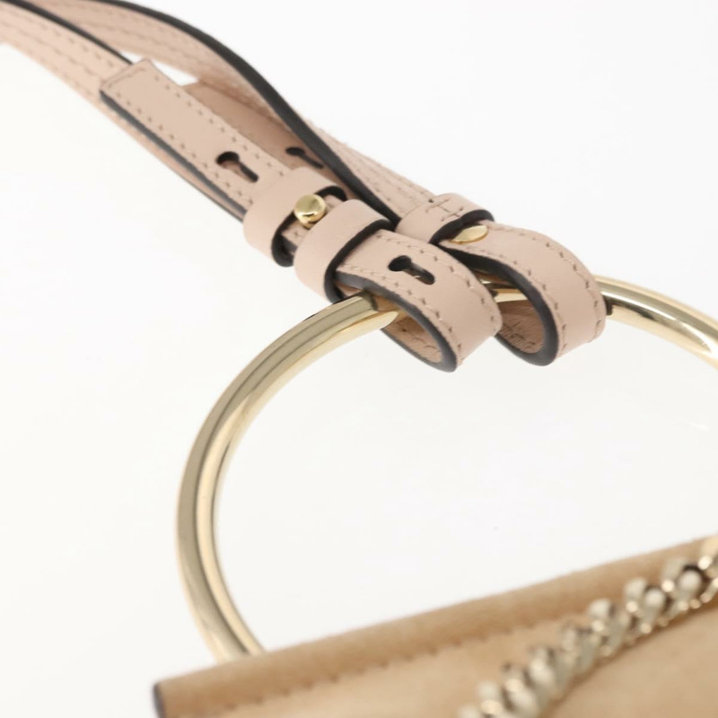 【日本直送】Chloe Fay 肩背包 粉紅麂皮皮革 正品 BA6828-7