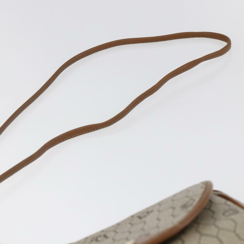 【日本直送】Christian Dior 蜂巢帆布肩背包 PVC 皮革 米色 正品 BA6819-7