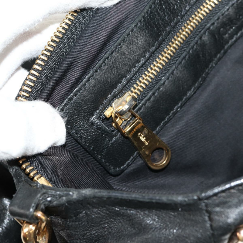 【日本直送】Chloe Etel 手提包 皮革 2way 黑色 正品 BA6838-26