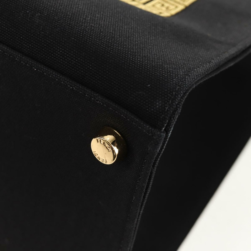 【日本直送】FENDI VERSACE 聯名款帆布手提包,黑色金色,兩用款,正品 BA6912A-17