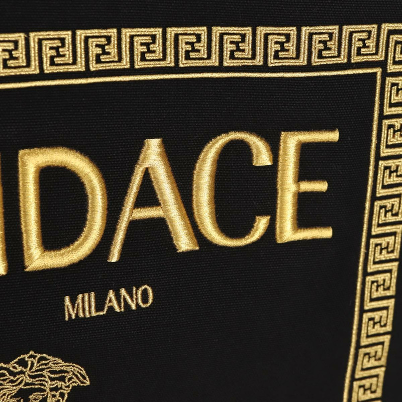 【日本直送】FENDI VERSACE 聯名款帆布手提包,黑色金色,兩用款,正品 BA6912A-22
