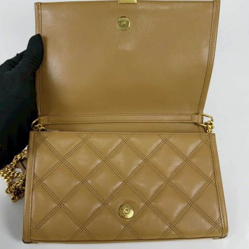 YSL woc 奶茶色肩背包-3