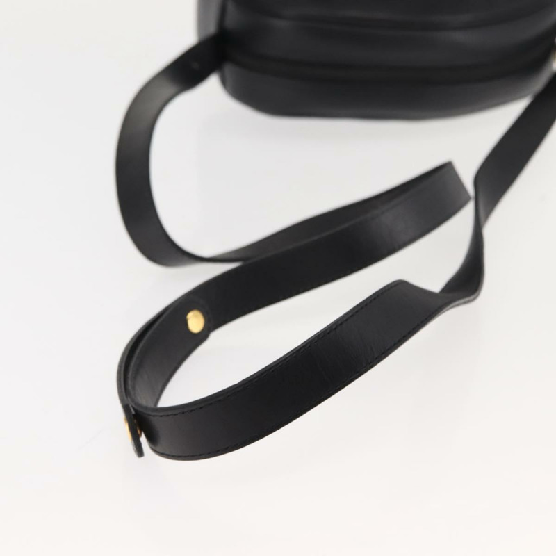 【日本直送】Christian Dior 黑色金色皮革肩背包,正品編號 146794-6