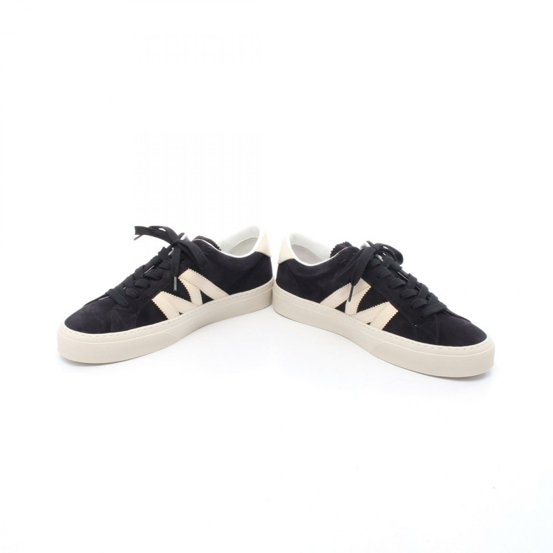 MONCLER MONACO2 運動鞋 4M00180M607074U41 絨面革 黑色 米色 #41 全新 男款-2