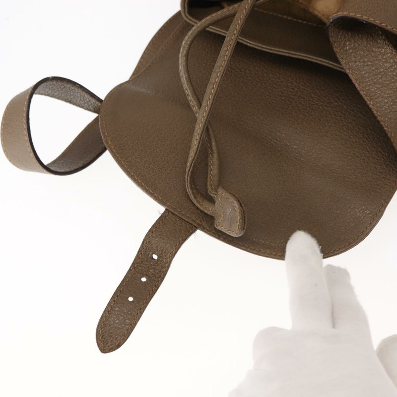 【日本直送】GUCCI 竹編雙肩包 棕金色絨面革 003 58 0016 Auth 146807-20