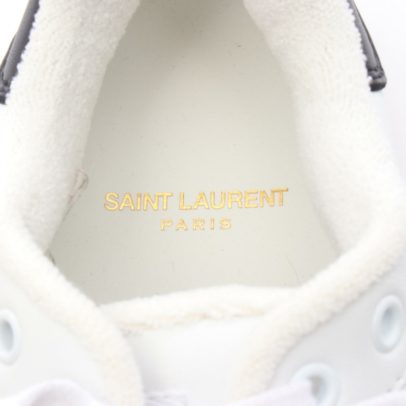 SAINT LAURENT PARIS SL/61 運動鞋 81947600NI0906140 皮革 黑白 #40 全新 男款-4