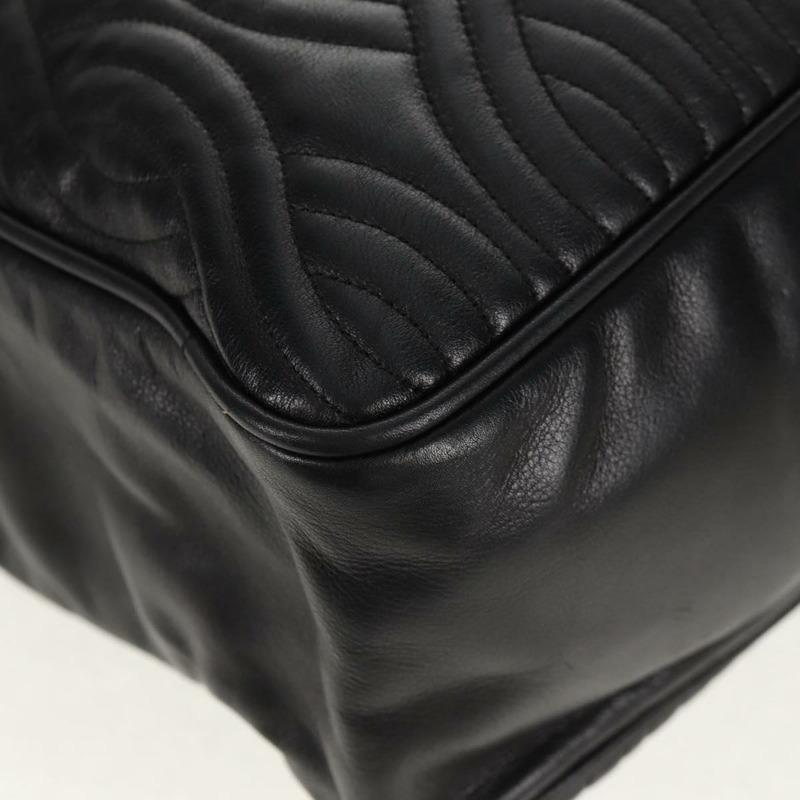 【日本直送】FENDI 鏈條手提包 皮革 黑色 金色 正品 146722-8