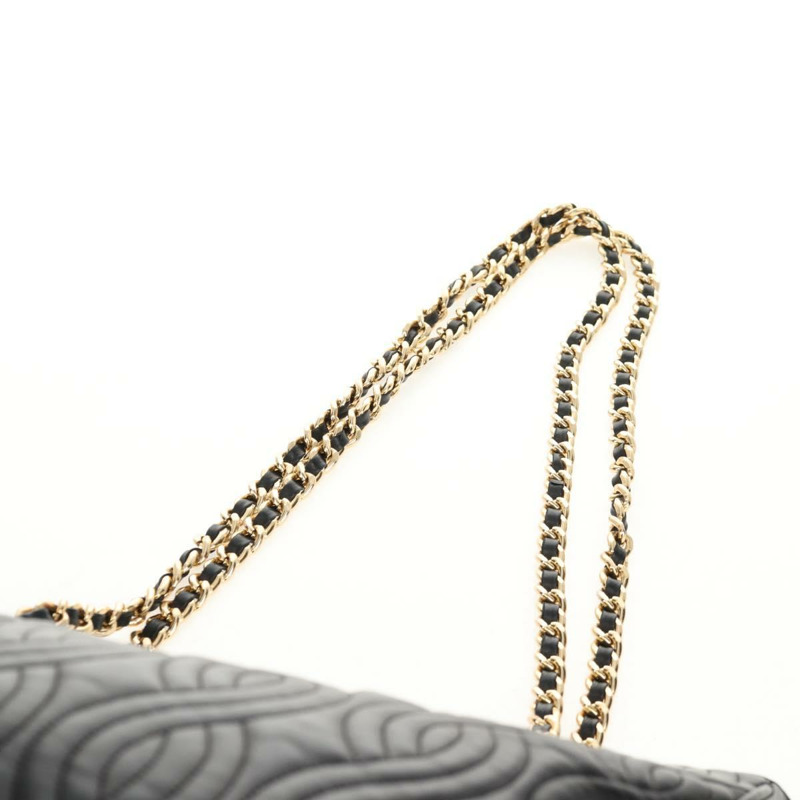 【日本直送】FENDI 鏈條手提包 皮革 黑色 金色 正品 146722-13