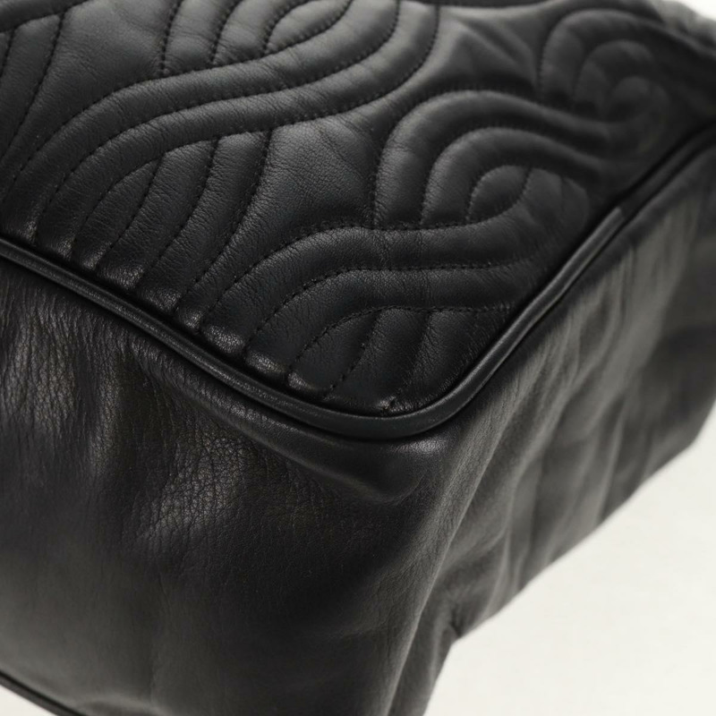 【日本直送】FENDI 鏈條手提包 皮革 黑色 金色 正品 146722-14