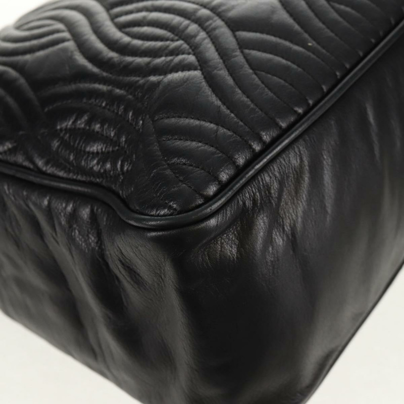 【日本直送】FENDI 鏈條手提包 皮革 黑色 金色 正品 146722-15