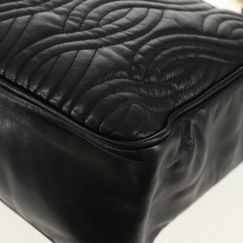 【日本直送】FENDI 鏈條手提包 皮革 黑色 金色 正品 146722-16