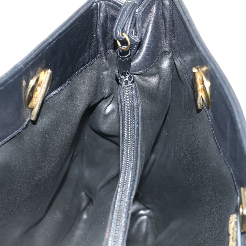 【日本直送】FENDI 鏈條手提包 皮革 黑色 金色 正品 146722-20