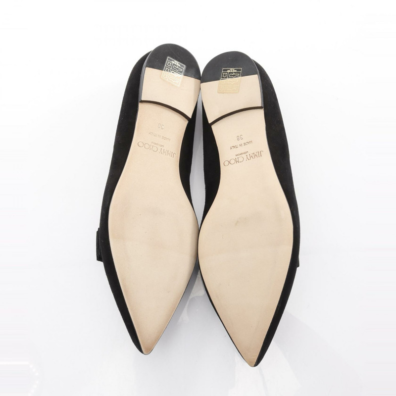 JIMMY CHOO GALA JC 黑色絨面革高跟鞋，38 碼，二手女款-3