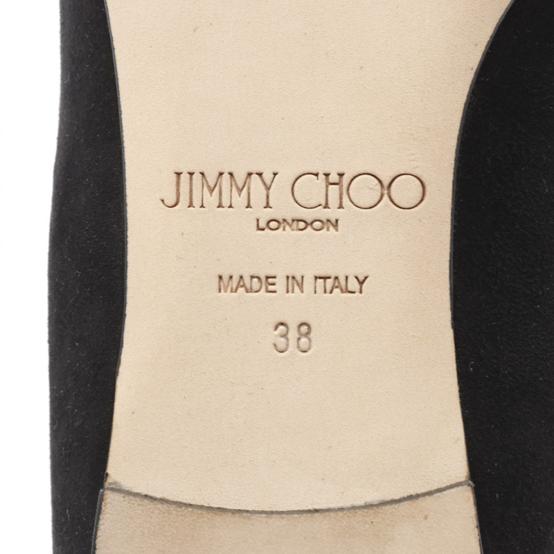 JIMMY CHOO GALA JC 黑色絨面革高跟鞋，38 碼，二手女款-5