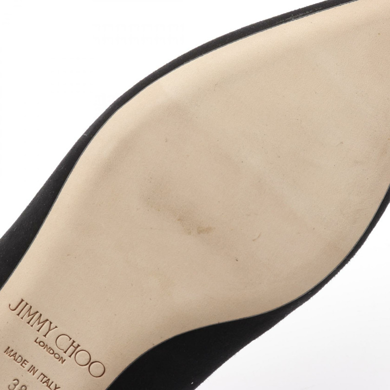 JIMMY CHOO GALA JC 黑色絨面革高跟鞋，38 碼，二手女款-6