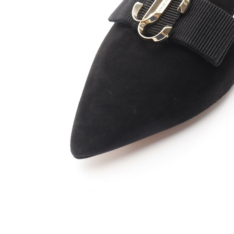 JIMMY CHOO GALA JC 黑色絨面革高跟鞋，38 碼，二手女款-9