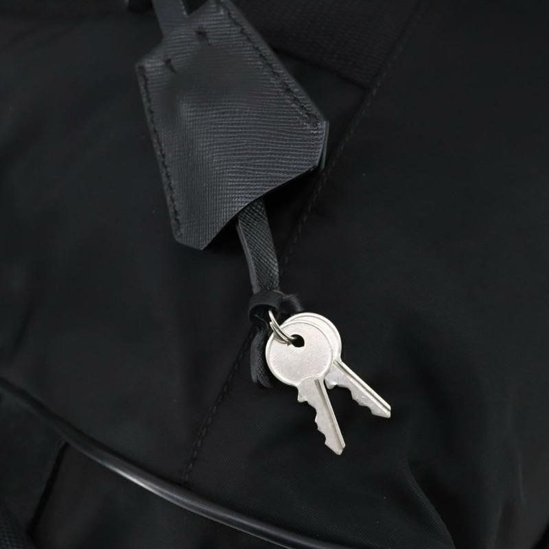 【日本直送】PRADA 波士頓包 尼龍 2way 黑色 銀色 Auth 143764-21