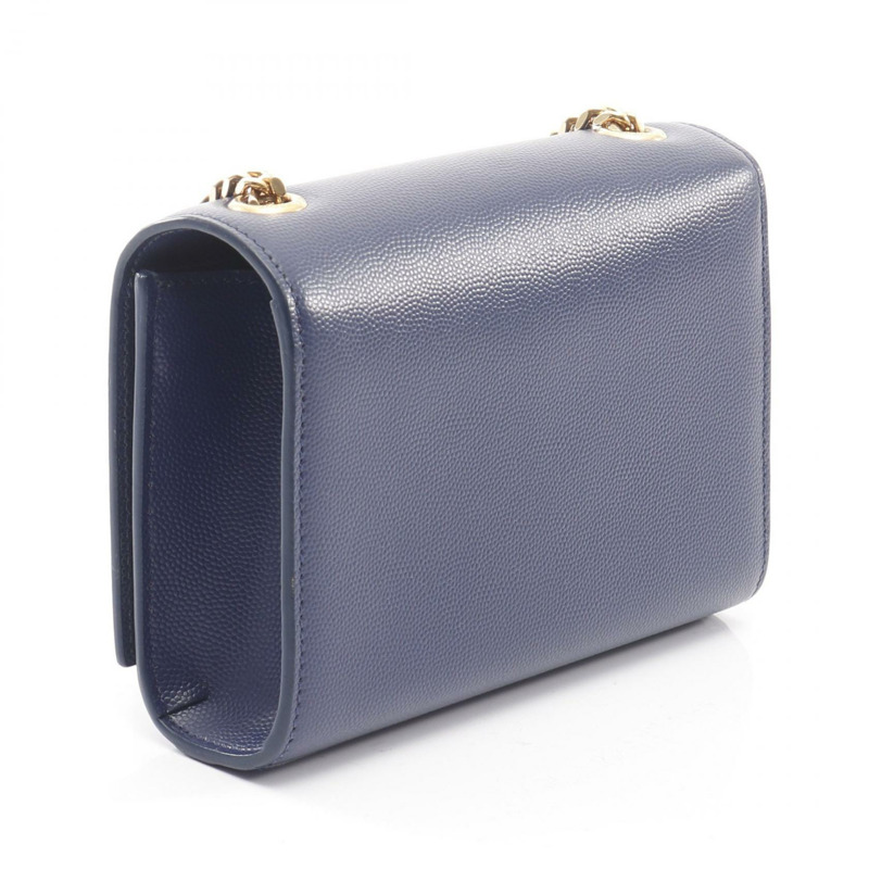 SAINT LAURENT PARIS Kate 鏈條單肩包 354121 皮革 海軍藍 二手 女士 金五金-1