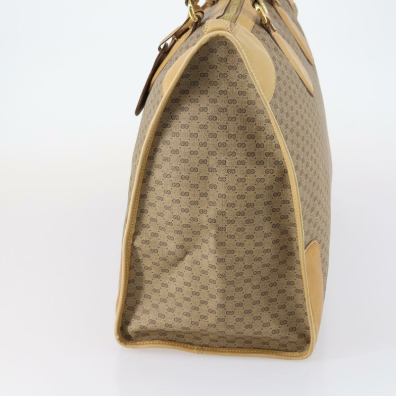 【日本直送】GUCCI Micro GG Supreme 手提包 PVC 皮革 復古米色 金色 正品 146616-2