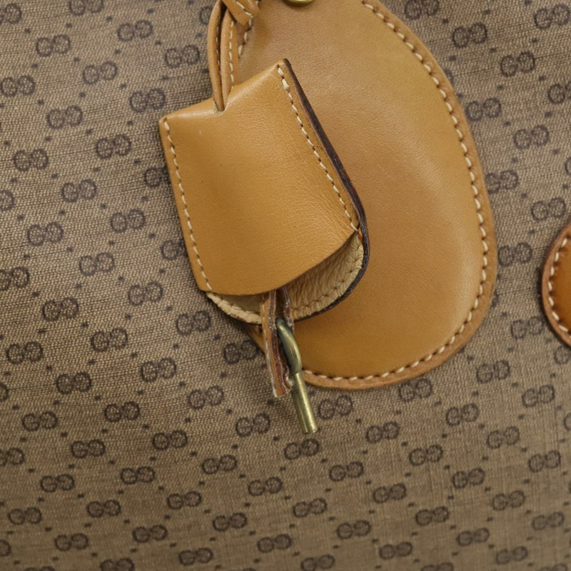 【日本直送】GUCCI Micro GG Supreme 手提包 PVC 皮革 復古米色 金色 正品 146616-9