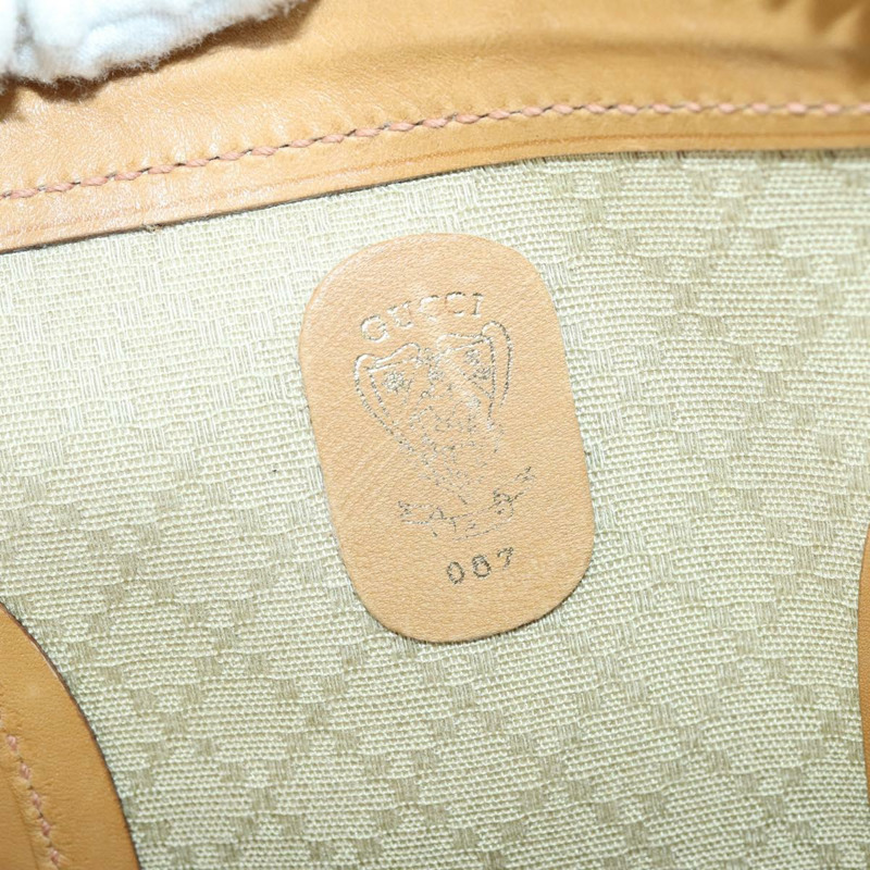 【日本直送】GUCCI Micro GG Supreme 手提包 PVC 皮革 復古米色 金色 正品 146616-11