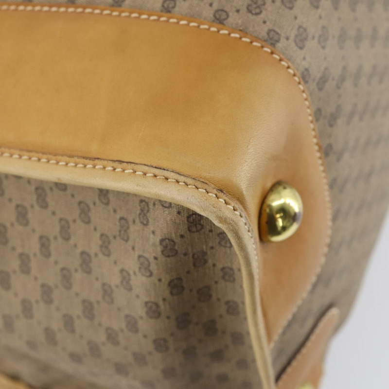 【日本直送】GUCCI Micro GG Supreme 手提包 PVC 皮革 復古米色 金色 正品 146616-16