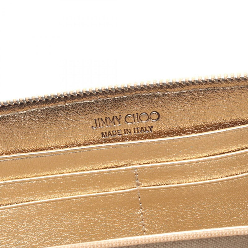 JIMMY CHOO FILIPA 長版皮夾,星形圖案,皮革材質,金色,二手女款-3