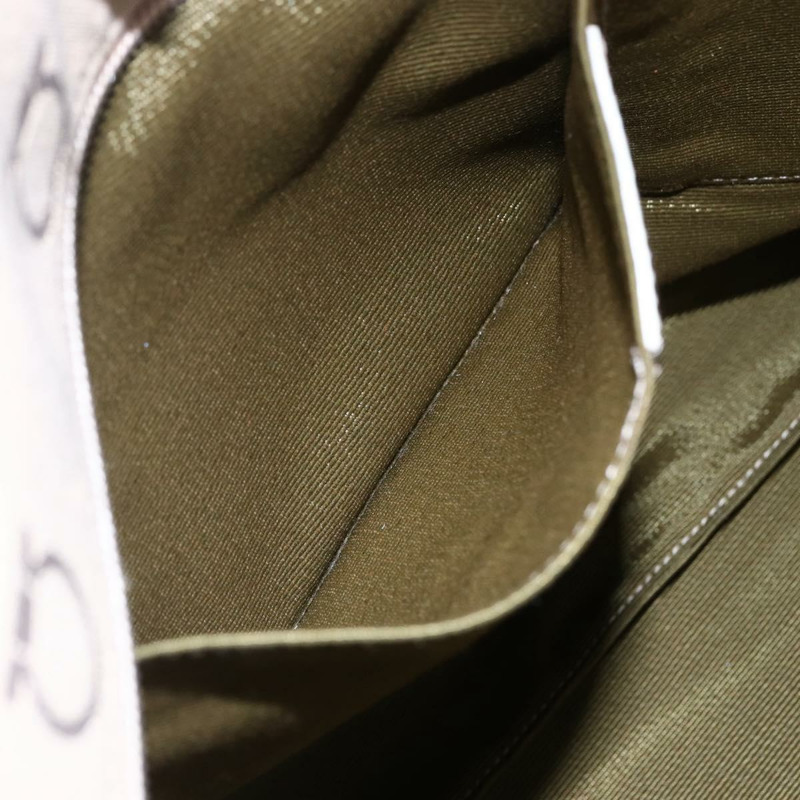 【日本直送】Salvatore Ferragamo Gancini 手提包 皮革帆布 米色 金色 正品 BA5709-19