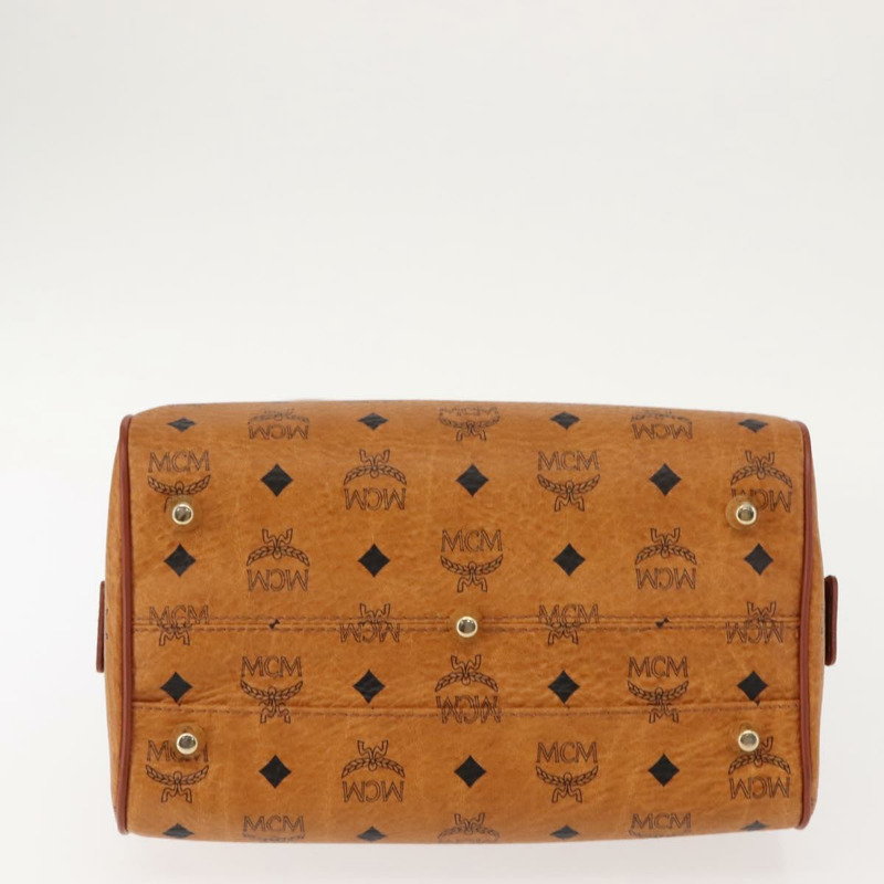 【日本直送】MCM Vicetos Logoogram 手提包 PVC 兩用棕色金色 正品 BA5195-4