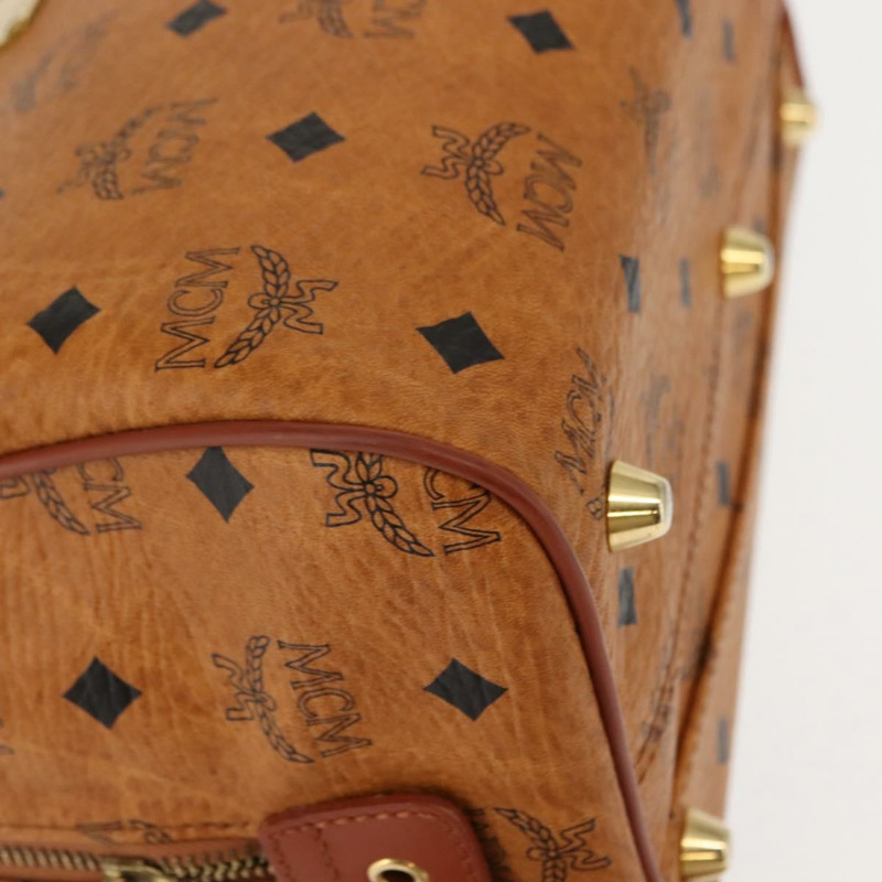 【日本直送】MCM Vicetos Logoogram 手提包 PVC 兩用棕色金色 正品 BA5195-9