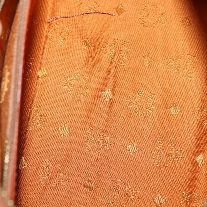 【日本直送】MCM Vicetos Logoogram 手提包 PVC 兩用棕色金色 正品 BA5195-10