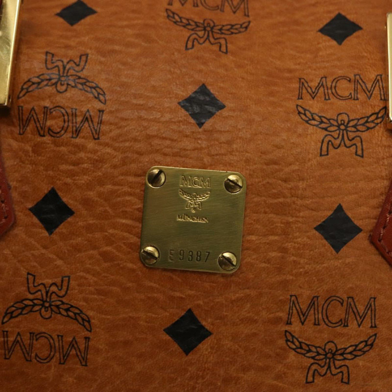 【日本直送】MCM Vicetos Logoogram 手提包 PVC 兩用棕色金色 正品 BA5195-11