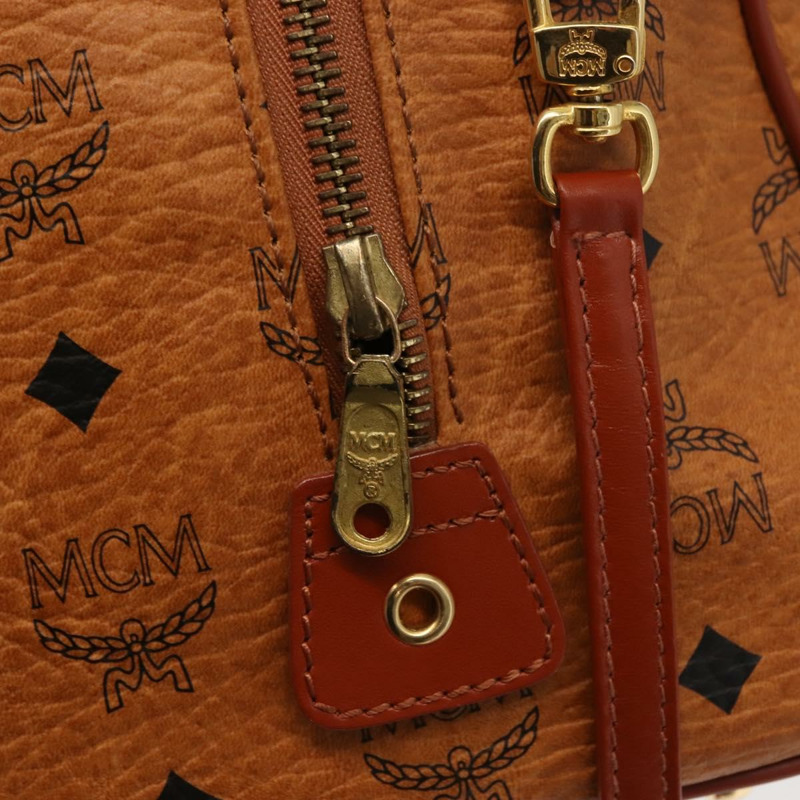 【日本直送】MCM Vicetos Logoogram 手提包 PVC 兩用棕色金色 正品 BA5195-17