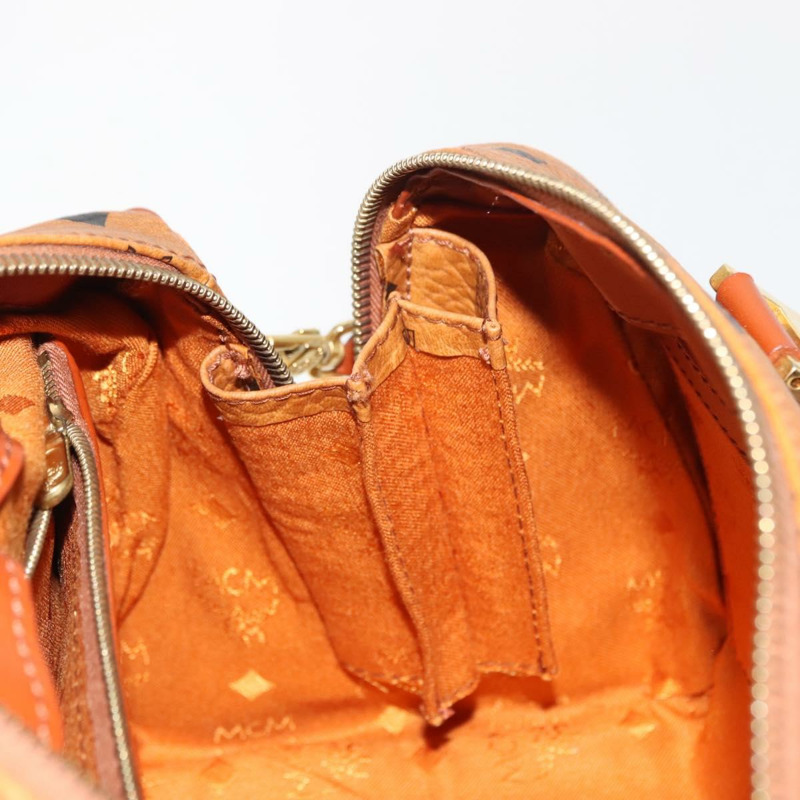 【日本直送】MCM Vicetos Logoogram 手提包 PVC 兩用棕色金色 正品 BA5195-19