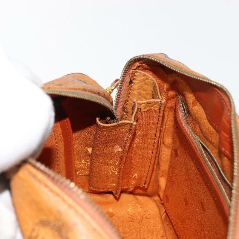 【日本直送】MCM Vicetos Logoogram 手提包 PVC 兩用棕色金色 正品 BA5195-20