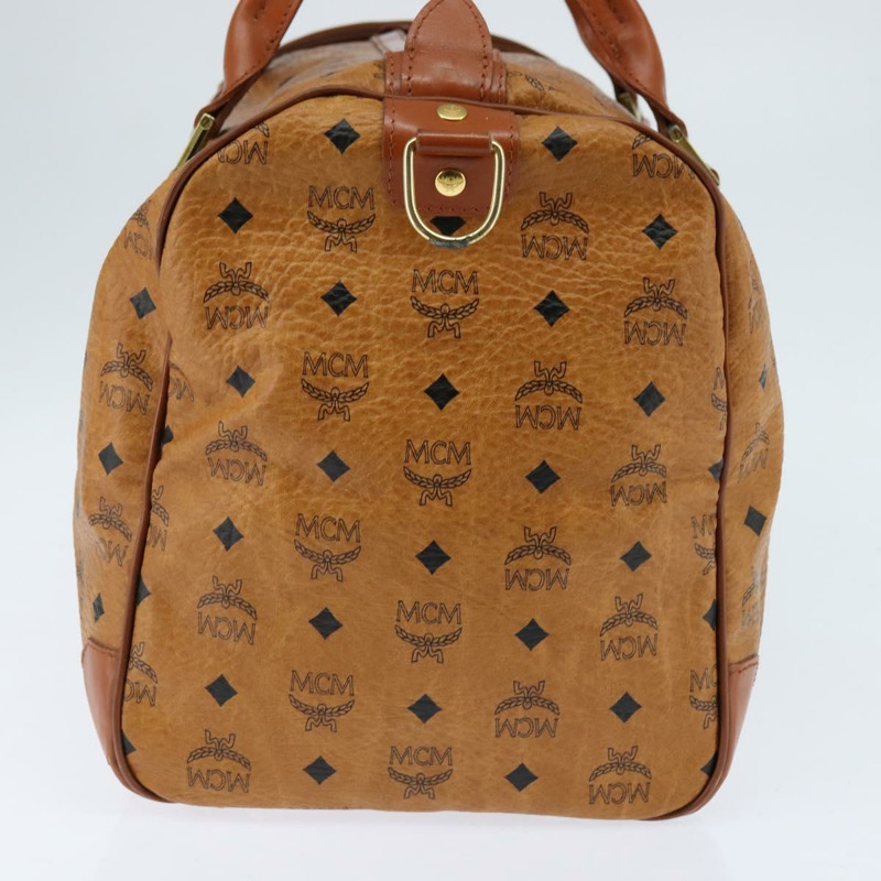 【日本直送】MCM Logoogram Vicetos 波士頓包 PVC 棕色金色 正品 146828-2