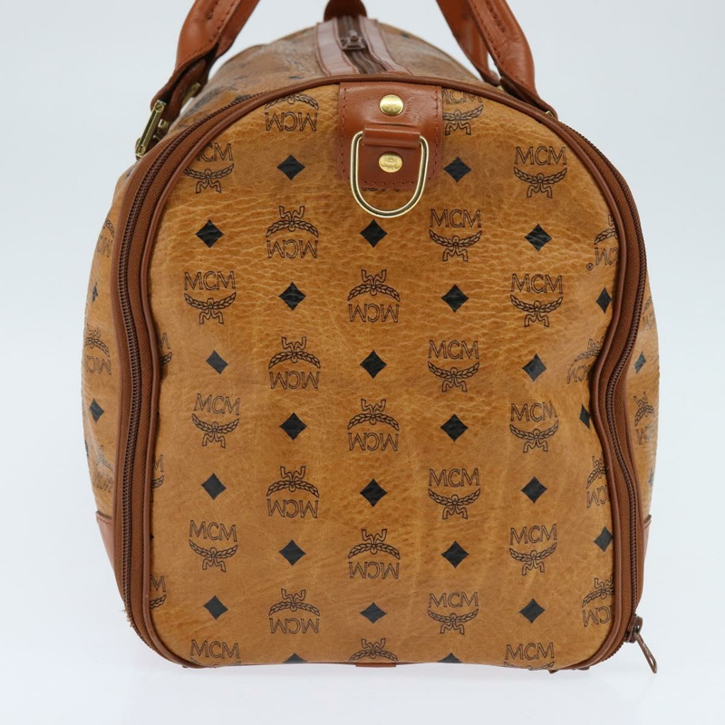 【日本直送】MCM Logoogram Vicetos 波士頓包 PVC 棕色金色 正品 146828-3