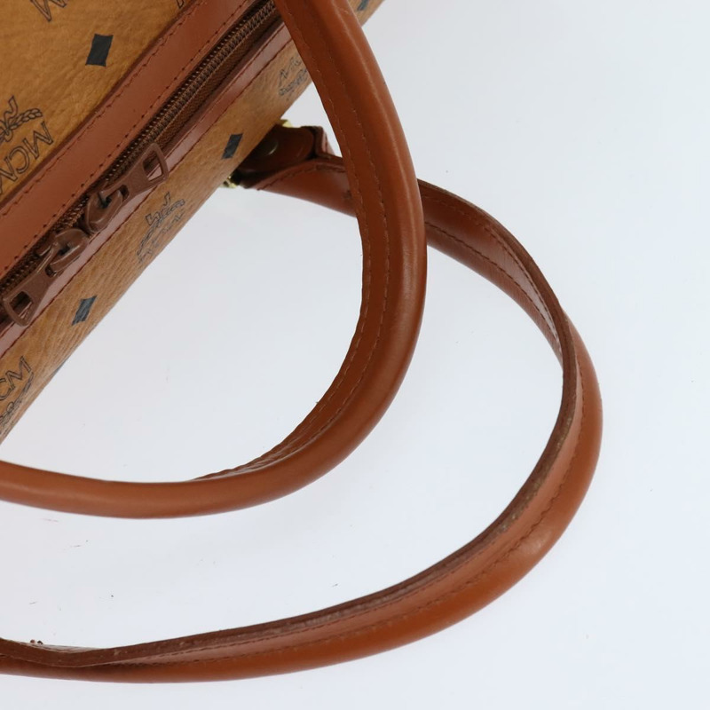 【日本直送】MCM Logoogram Vicetos 波士頓包 PVC 棕色金色 正品 146828-6