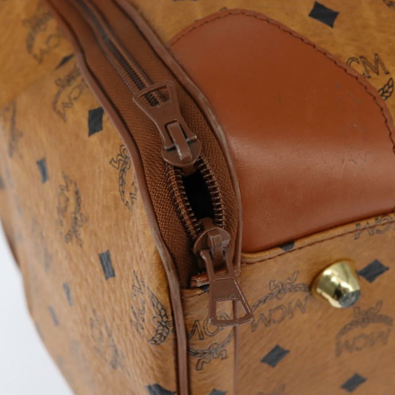 【日本直送】MCM Logoogram Vicetos 波士頓包 PVC 棕色金色 正品 146828-8