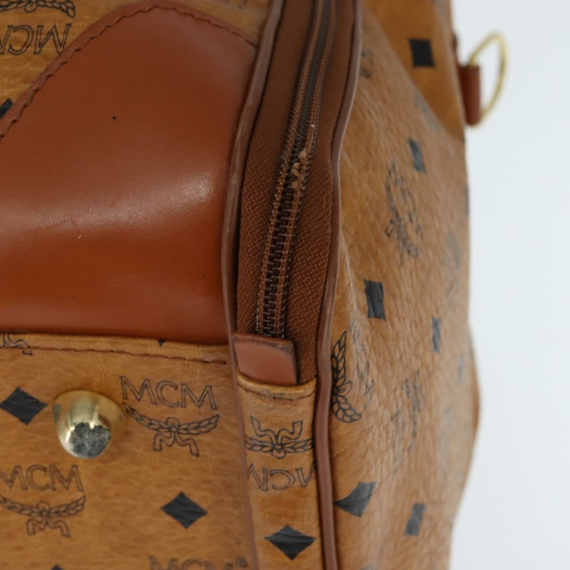 【日本直送】MCM Logoogram Vicetos 波士頓包 PVC 棕色金色 正品 146828-14