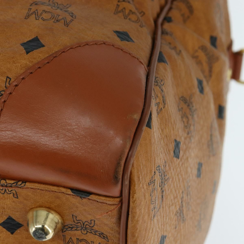【日本直送】MCM Logoogram Vicetos 波士頓包 PVC 棕色金色 正品 146828-15