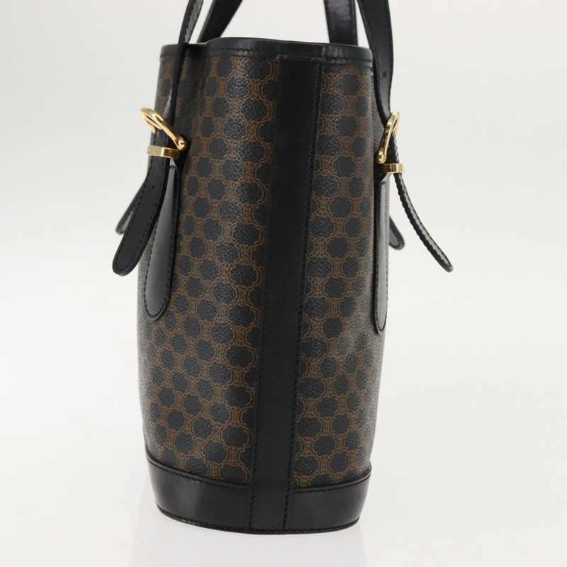 【日本直送】CELINE Macadam帆布托特包 PVC皮革 黑色 金色 正品 146843-3
