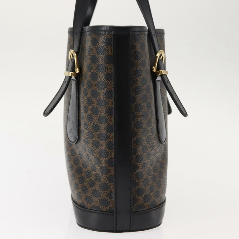 【日本直送】CELINE Macadam帆布托特包 PVC皮革 黑色 金色 正品 146843-4