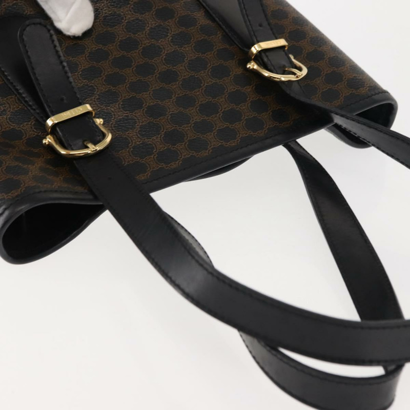 【日本直送】CELINE Macadam帆布托特包 PVC皮革 黑色 金色 正品 146843-6