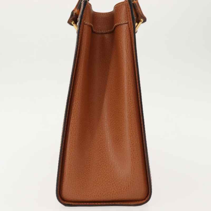 【日本直送】GUCCI 竹節手提包 皮革 棕色 金色 002 2853 0260 0 Auth 146606-3
