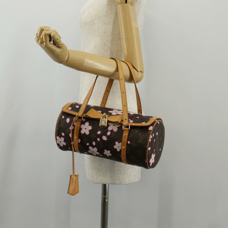 【日本直送】路易威登 Monogram Cherry Blossom Papillon GM 手袋 M92009 LV Auth 142304A-27
