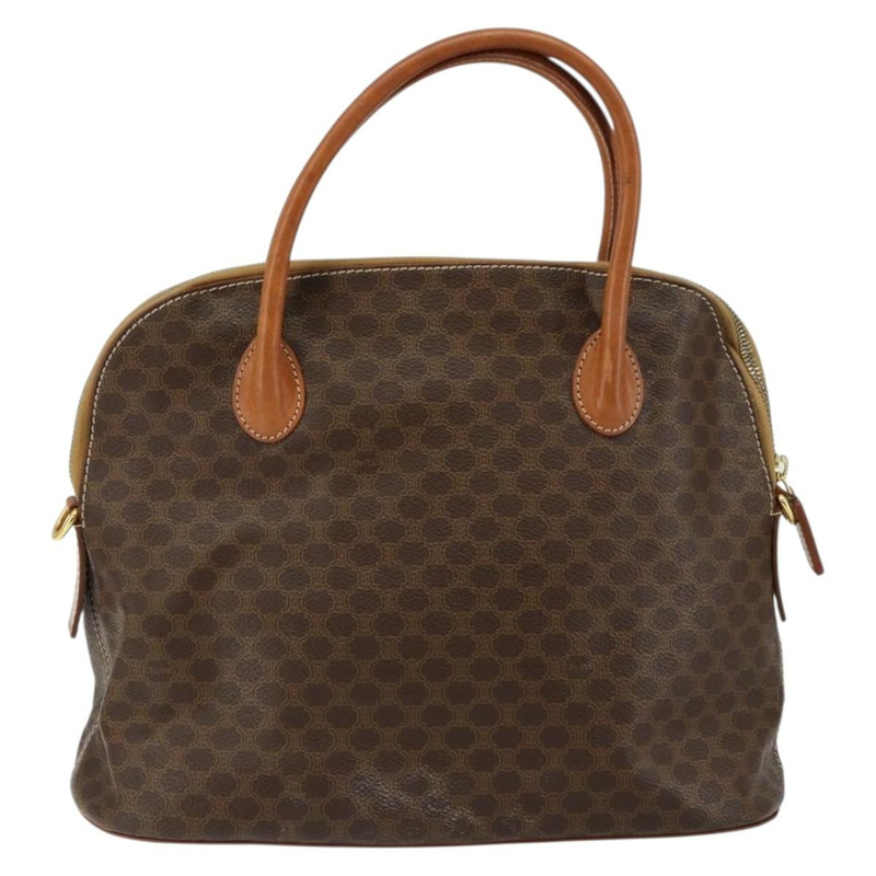 【日本直送】CELINE Macadam帆布手提包 PVC皮革 棕色 金色 正品 146628-1